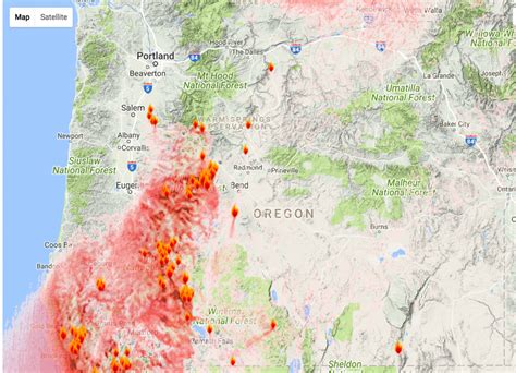 Map Of California Oregon Fires | Download Them And Print - California Oregon Fire Map ...