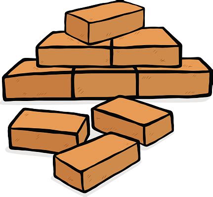 Bricks Stack Stock Illustration - Download Image Now - iStock