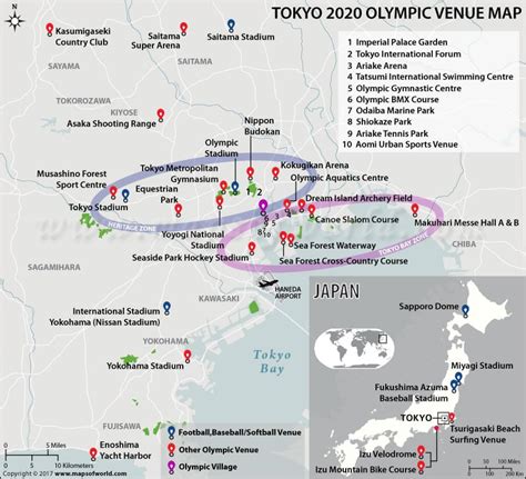 2020 Tokyo Olympics Venues Map