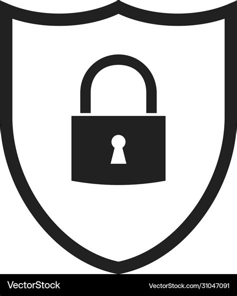 Security or shield icon symbol safety internet Vector Image