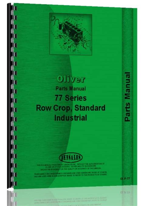 Oliver 770 Tractor Parts Manual