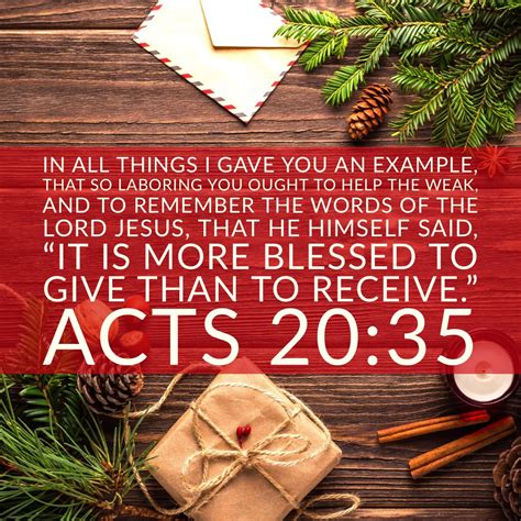 Acts 20:35 – More Blessed to Give – Encouraging Bible Verses