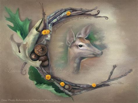 Deer Spirit by Leanne Peters - Spirit Animal Art - Deer Art