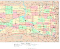 South Dakota Elevation Map