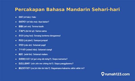 Percakapan Seharihari Dalam Bahasa Mandarin Bahaso