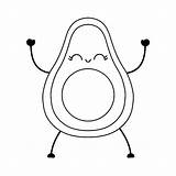 Avocado coloring pages Real And Kawaii Print For Free sketch template
