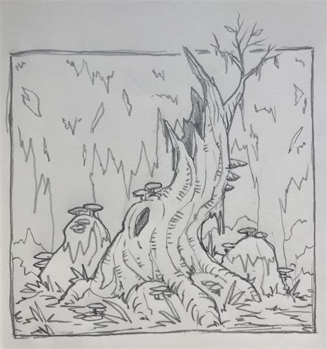 Swamp tree sketch | Tree sketches, Trees art drawing, Tree drawing