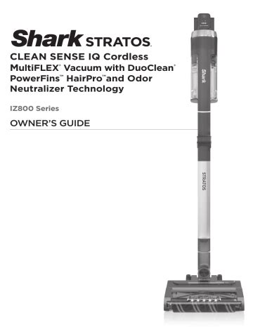 Shark IZ862H Stratos™ Cordless Owner's Guide | Manualzz