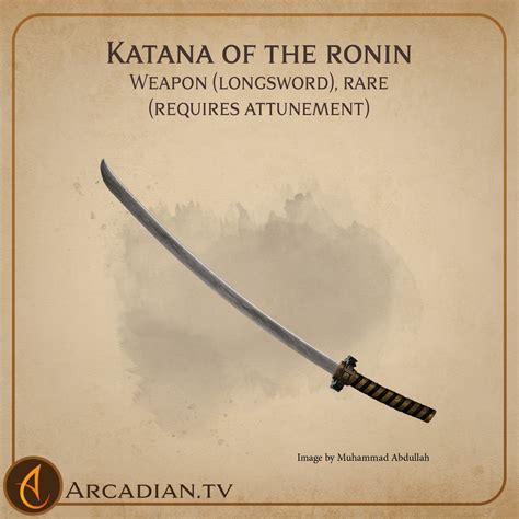 Katana of the Ronin – new DnD magic sword - Arcadian Media