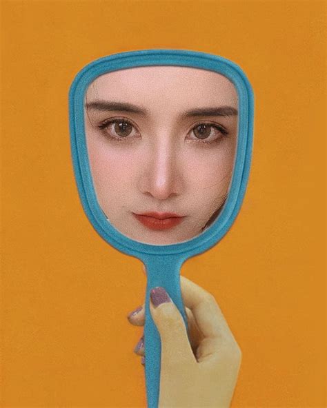 720P free download | Face, women, mirror, reflection, simple background, red lipstick, HD phone ...
