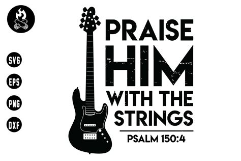 Praise Him with the Strings Svg Graphic by Campfire Stories · Creative Fabrica