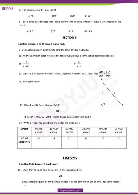 Cbse Class Mathematics Sample Paper Set B | The Best Porn Website