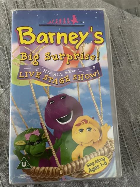 BARNEY - BARNEY'S Big Surprise! Rarer Purple Tape Pal Vhs Video Kids $19.01 - PicClick AU