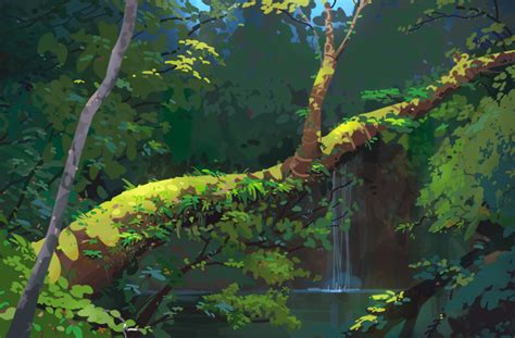 ArtStation - Forest + Tutorial How To Draw a Tree Tutorial/ Custom Brush Photoshop