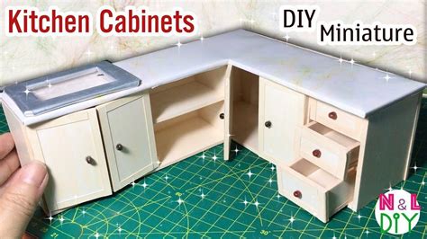 DIY Miniature Kitchen Cabinets | How to make Kitchen Cabinets for Dollhouse #BarbieStuff | How ...