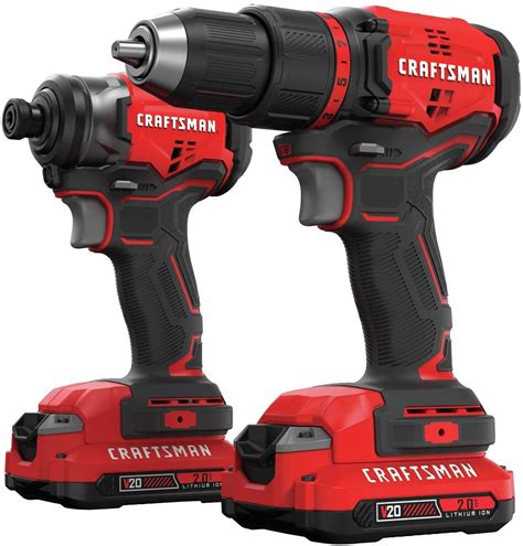 CRAFTSMAN V20 Cordless Drill Combo Kit, 2 Tool CMCK210C2 | Drill, Cordless drill, Combo kit