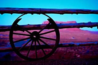 Wagon wheel overlooking Monument Valley | cloud.shepherd | Flickr