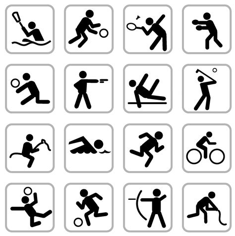 16 Sports Symbols Vector Images - Sports Vector Icon, Sports Icons ...