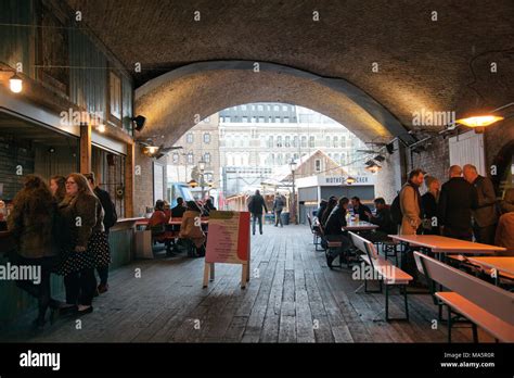 Flat Iron Square Bars and Eateries in London Bridge - London UK Stock Photo - Alamy