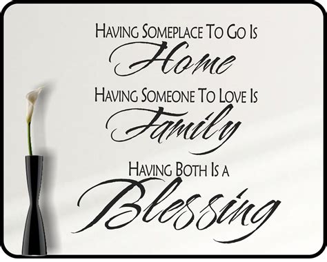 Inspirational Family Wall decal quote family blessing home