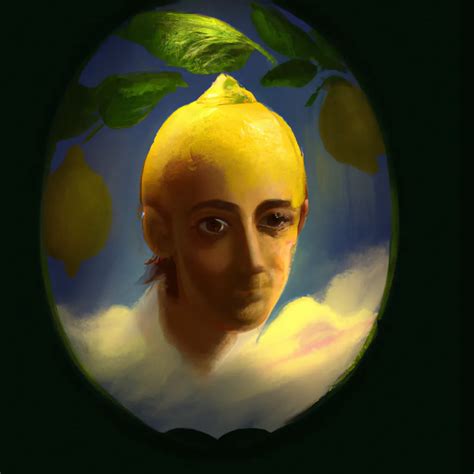 a painting of a humanoid lemon made out of a lemon,... | OpenArt