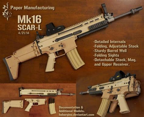 PM Mk16 SCAR-L Assault Rifle Papercraft | Papercraft Paradise | PaperCrafts | Paper Models ...