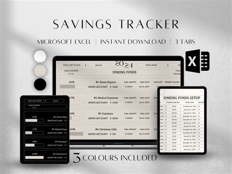 Excel Budget Spreadsheet Template Budget Sheet Template Savings Tracker ...