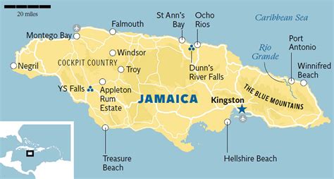 Jamaica Country Map