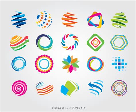 Creative Circle Globe Colorful Logos Vector Download