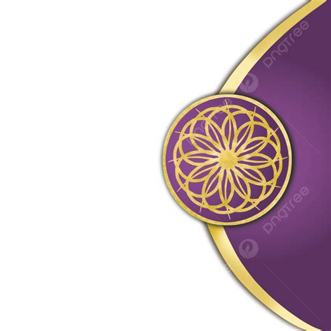 Luxury Mandala Gold Hd Transparent, Elegant Purple With Gold Glitter Mandala Luxury Frame Border ...
