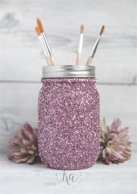 DIY Glitter Mason Jar Tutorial - Sprinkled and Painted at KA Styles.co