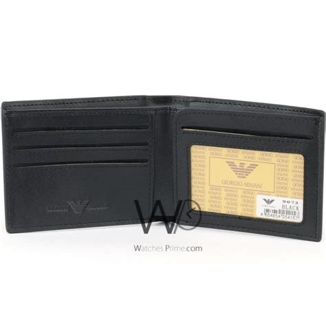 Giorgio Armani black wallet for men | Watches Prime