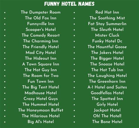 900+ Hotel Name Ideas (Cool, Creative, and Funny) 2023