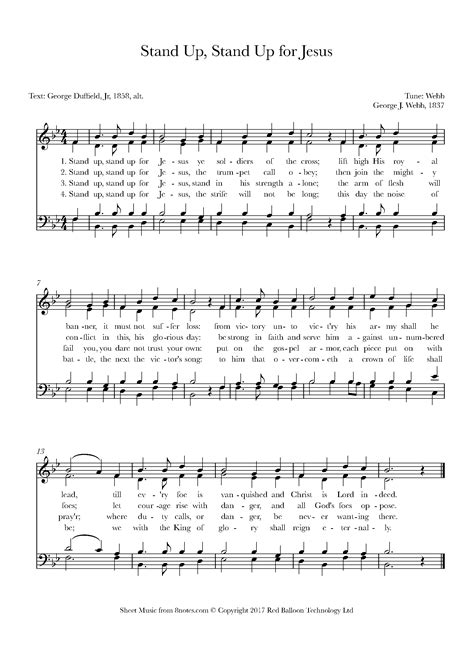 Stand Up, Stand Up for Jesus Sheet music for Organ - 8notes.com