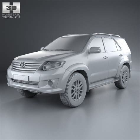 interior fortuner toyota 3d model