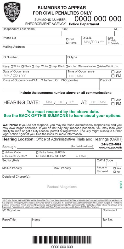 Understand Your Summons - OATH