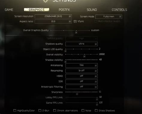 Escape From Tarkov Patch 0.12.9 best graphics, PostFX Settings & Game Optimization