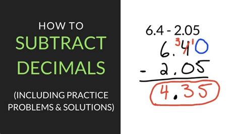 How to Subtract Decimals in 5 Easy Steps | Mathcation