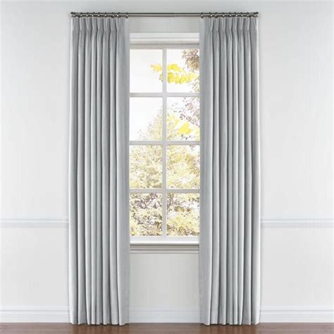 Pinch Pleat Drapery in Classic Linen - Grey | Pinch pleat draperies, Pleated drapery, Pinch ...