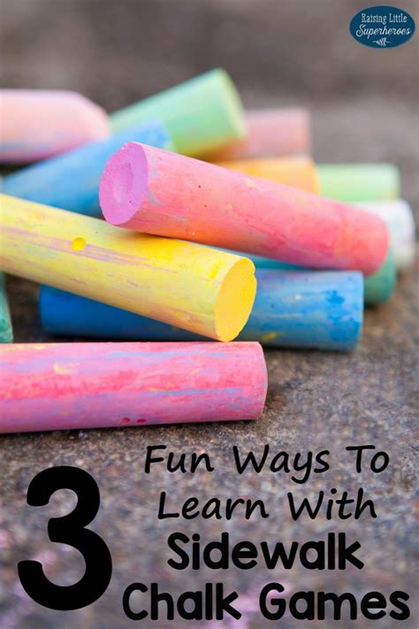 3 Fun Ways To Learn With Sidewalk Chalk Games