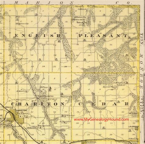 Northeast Lucas County, Iowa 1875 Map