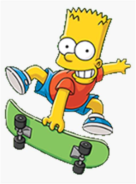 Transparent Skateboard Clipart - Bart Simpson Riding Skateboard, HD Png ...