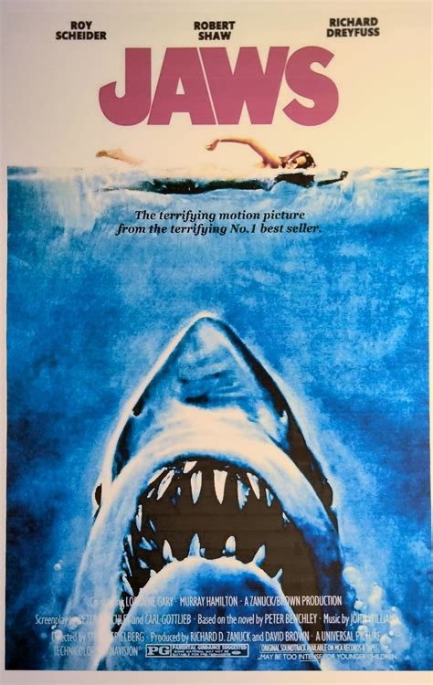 JAWS Movie Poster Laminated Print - Etsy