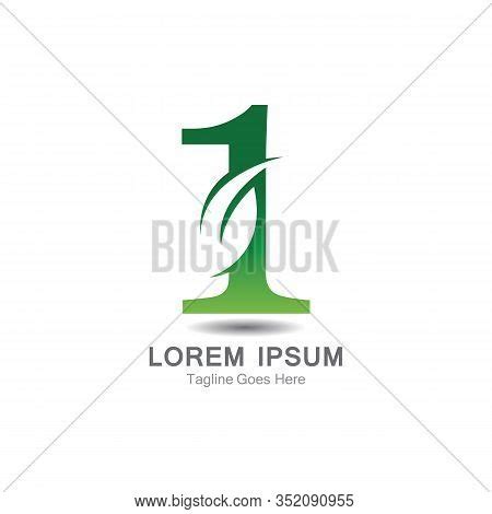 Number 1 Logo Leaf Vector & Photo (Free Trial) | Bigstock