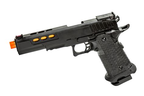 Army Armament R608 Hi-Capa Gas Blowback Airsoft Pistol w/ Gold Barrel ...