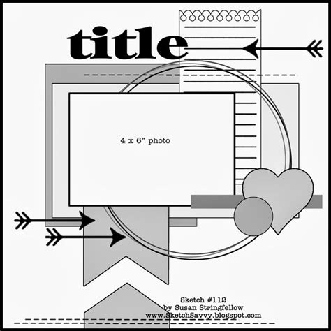 sketch savvy: Sketch #112 12x12 | Photo scrapbook, Scrapbook sketches, Scrapbook sketches 12x12