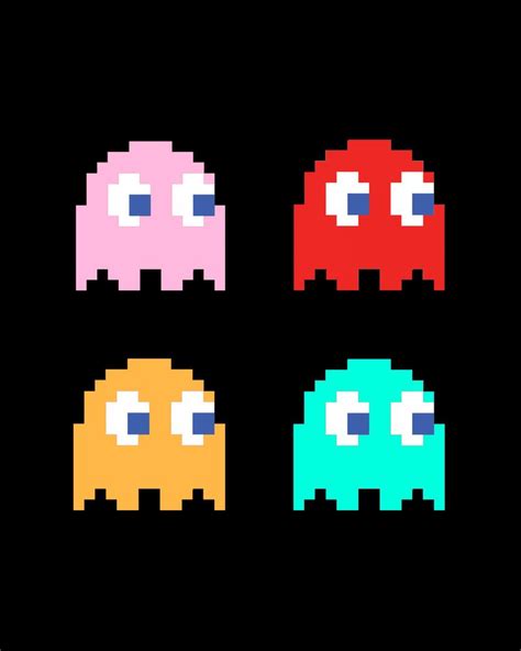 Pacman Ghosts Art Print by KingdomCourageous - X-Small | Pacman ghost ...