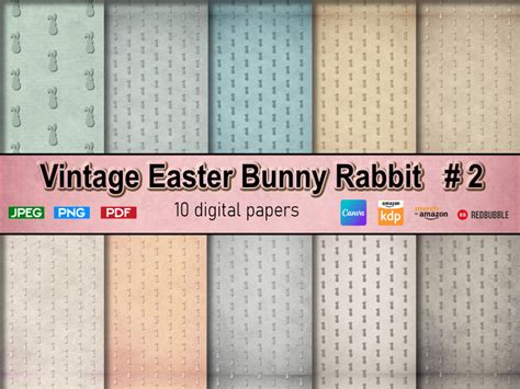 Vintage Old Easter Background Bunny # 2 Graphic by RIBA Red · Creative ...