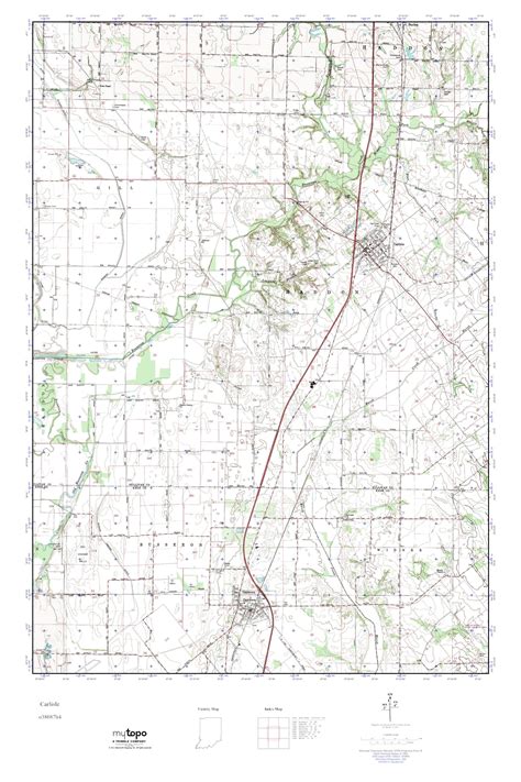 MyTopo Carlisle, Indiana USGS Quad Topo Map