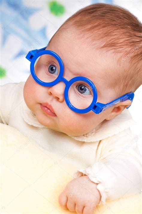 Portrait of funny baby with glasses — Stock Photo © jenmax #9098181